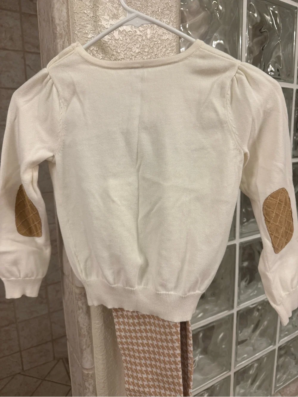 Janie and Jack 7 Equestrian Horse Sweater with houndstooth leggings